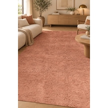 Yagiz Yağız Kadifemsi Halı Oturma Odası Salon Mutfak Kaymaz Taban Yıkanabilir Modern Ultra Dolgun Yumuşak 25mm Havlı Rose