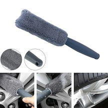 Mikrofiber Jant & Lastik Temizleme Fırçası Çizmez Yumuşak Dokulu Detaylı Oto Yıkama Aparatı Gri
