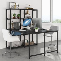 Zizuva Zizuva Tasarım Karşılıklı Siyah Ev Ofis Bilgisayar Raflı Kitapl