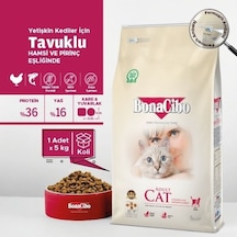BonaCibo Adult Cat Tavuklu Yetişkin Kedi Maması 5 KG
