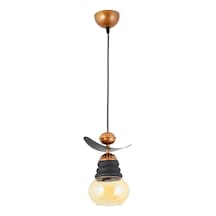 Tekli Modern Tarz Kayık Model Metal Camlı Sarkıt Avize P