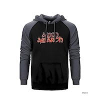 Amon Amarth Red Black Gri Renk Reglan Kol Sweatshirt / Hoodie
