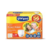 Canped Emici Külot Pants Hasta Yetişkin Bezi L 56'lı Canped Emici Külot Pants Hasta Yetişkin Bezi L 56'lı