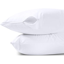 Maki Beyaz 50x70 Fermuarlı Sıvı Geçirmez Yastık Koruyucu Alez