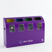4 Lü Sıfır Atık Geri Dönüşüm Ünitesi Gd-058 Profesyonel Metal Atık Ayrıştırma Sistemi Hey Çelik
