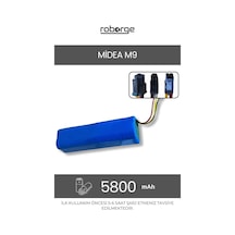 Midea M9 Robot Süpürge Uyumlu Batarya 5800 Mah - Muadil Ürün