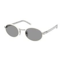 Prada Pr B56s 23e50q 52 Unisex Oval Beyaz Kombine Güneş Gözlüğü Beyaz