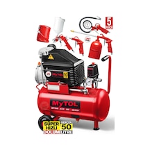 Süper Hızlı 2hp 50lt Full Paket Hava Kompresörü Boya,lastik Şişirmetemizleme 5pcs Havalı Kit