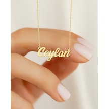 Modern Stil İsimli 14 Ayar Altın Kolye