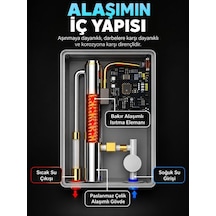 Zn-70 Elektrikli Anlık Su Isıtıcısı 7000w 220v Ipx4 Su Geçirmez Ev Kullanımı İçin