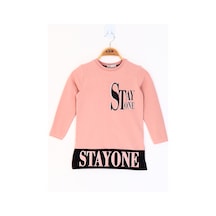 Toontoy Kids Toontoy Kız Çocuk Stay One Baskılı Tişört Somon