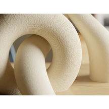 Gees Global 3d Baskı Interlocking Vazo - İç İçe Geçen Dekoratif Vazo-bej Gbzs