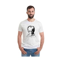 Atatürk 23 Nisan Baskılı Beyaz Erkek Tshirt