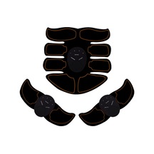 Vkemall Evde Kullananlar İçin Akıllı Kas Stimülatörü - Şarjlı Masaj Aleti, Vücut Geliştirme Aracı, Siyah Sarı 3'lü Set Siyah