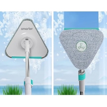 Smarter Aqua Master Üçgen Aparat + Mop Camlar ve Zorlu Köşeler için Temizlik Paspas