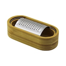 Dmr Home Dmr-8484 Meyve Rendesi 7 X 15.5cm Oval Yatay Metal Bombeli Ahşap Bambu Hazneli Diğer