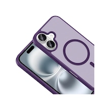 Apple İphone 17 İle Uyumlu Kılıf Kablosuz Derin Mor Vulga Sert Kapak Apple İphone 17 İle Uyumlu, Kablosuz Derin Mor