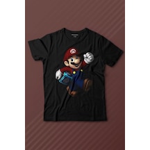 Kendim Seçtim Yeni Süper Mario Bros Mario Baskılı Tişört Çocuk T-shirt 001