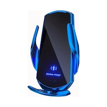 Xuweiwei Mavi Vıkefon Araba Kablosuz Şarj Standı Hızlı Kablosuz Şarj İstasyonu Kızılötesi İndüksiyon Otomatik Klemeler İphone Uyumlu 16 Samsung S25 İçin