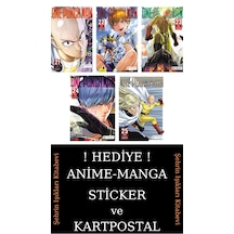 One Punch Man 21-22-23-24-25 Manga Seti 5 Kitap / Tek Yumruk / Anime-manga Sticker Ve Kartpostal