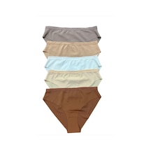 Nicoletta Kadın Külot Lazer Kesim Iz Yapmaz 5 Li Paket Polyester Tarçın