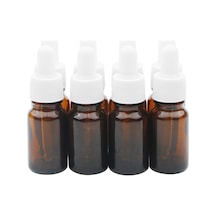 10 Ml Amber Mini Cam Damlalık Şişeler, 1/3 Oz Yeniden Doldurulabilir Cam Göz Damlalıklı Örnek Şişe Uçucu Yağlar Örnek Seyahat İçin 8 Paket