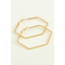 Beşgen Halka Küpe 4 Cm çok renkli 57780569
