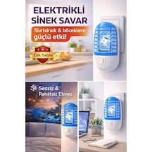 Elektrikli Sinek Savar - Uv Işıklı Priz Tipi Sessiz Böcek Öldürücü Cihaz - Sinek Kovucu