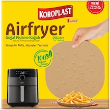 Koroplast Airfryer Doğal Pişirme Kağıdı 20'li 5 Adet Çok Renkli