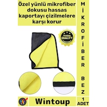 Bez Lüks Model Yüksek Emici Çizmez Çift Katlı Kalın Yünlü Mikrofiber Araba Temizlik Bezi 50 X 70 Cm