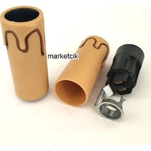 Küçük Sarı E14 Mum Duy Dekoratif Standart Avize Ampul Duyu