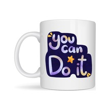 Northcity You Can Do It Motivasyon Kupası - İlham Veren Porselen Kupa & Hediye Seçeneği Tek Bır Deger Yaz