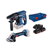 Bosch GBH 180 Li + GWS 180 Li Akülü 2x4 AH Kırıcı Delici ve Taşlama Seti