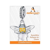 Karanlıkta Parlayan Arı Charm Asafaccessory Sarı