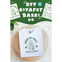 Kumaşa Baskı Yapılabilen Özel Tasarım Ütü Ile Yapışan Tekstil Dtf Baskı Görseli Ananas Temalı