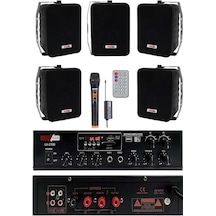 Lastvoice Black Large Plus Paket-4 Hoparlör Ve Anfi Anons Ses Sistemi Seti