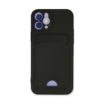 Apple Uyumlu iPhone 12 Uyumlu Kılıf Kelvin Kartvizitli Silikon - Siyah