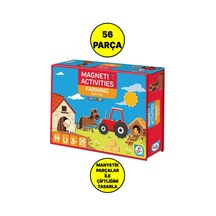 Kendi Çiftliğini Kendin Oluşur - Manyetik Eğitici Çiftlik Aktivite Oyun Seti - 56 Parça