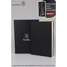 Dekomus İle Lisanslı Beşiktaş Kutulu Sert Kapak Deri Ajanda "özel Kutulu Comfort Kalem Hediyeli" 07 Beyaz
