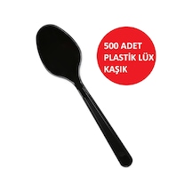 Siyah Plastik Lüx Kaşık 500 Adet