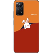 Redmi Note 11 Pro 4g Uyumlu Mutlu Tavşan Baskılı Silikon Kılıf Renkli