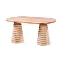 Masifart Seneca 160 Lık Class Konik Oval Masa Cilasız Ham Ham