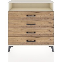 Arges Şifonyer Tek Raflı 4 Çekmeceli 88x30x96 Aytaşı-çam Aytaşı