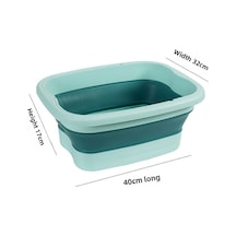 Qingmipy Yetişkinlere Özel Kat Kalın Silikon Katlanabilir Ev Kullanıma Uygun Masajlı Ayak Banyosu - Yeşil Kapaklı Değil Diğer