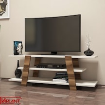 Variant Variant Flower Tv Sehpasi Tv Ünitesi Ceviz - Metalikinci (Ekru )