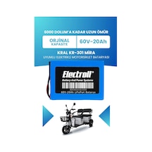Kral Kr-301 Mira Uyumlu Batarya Standart Kapasite Lifepo4 60v 20ah Elektrikli Motorsiklet Bataryası