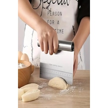 Paslanmaz Çelik Hamur Kesme Aparatı Çelik Kesici Kazıyıcı Pasta Ve Kek Şekillendiren Lüx Spatula