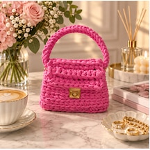 Pembe Penye Mini El Çantası