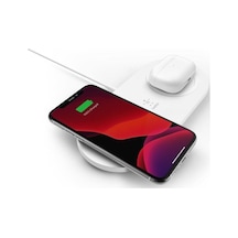 Belkin Wız008vfwh Boostcharge 15w İkili Kablosuz Şarj Standı - Beyaz