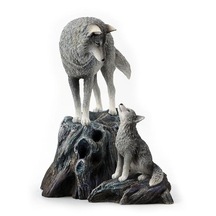 Veronese Koleksiyon Kurt Ve Yavrusu Figür 24cm